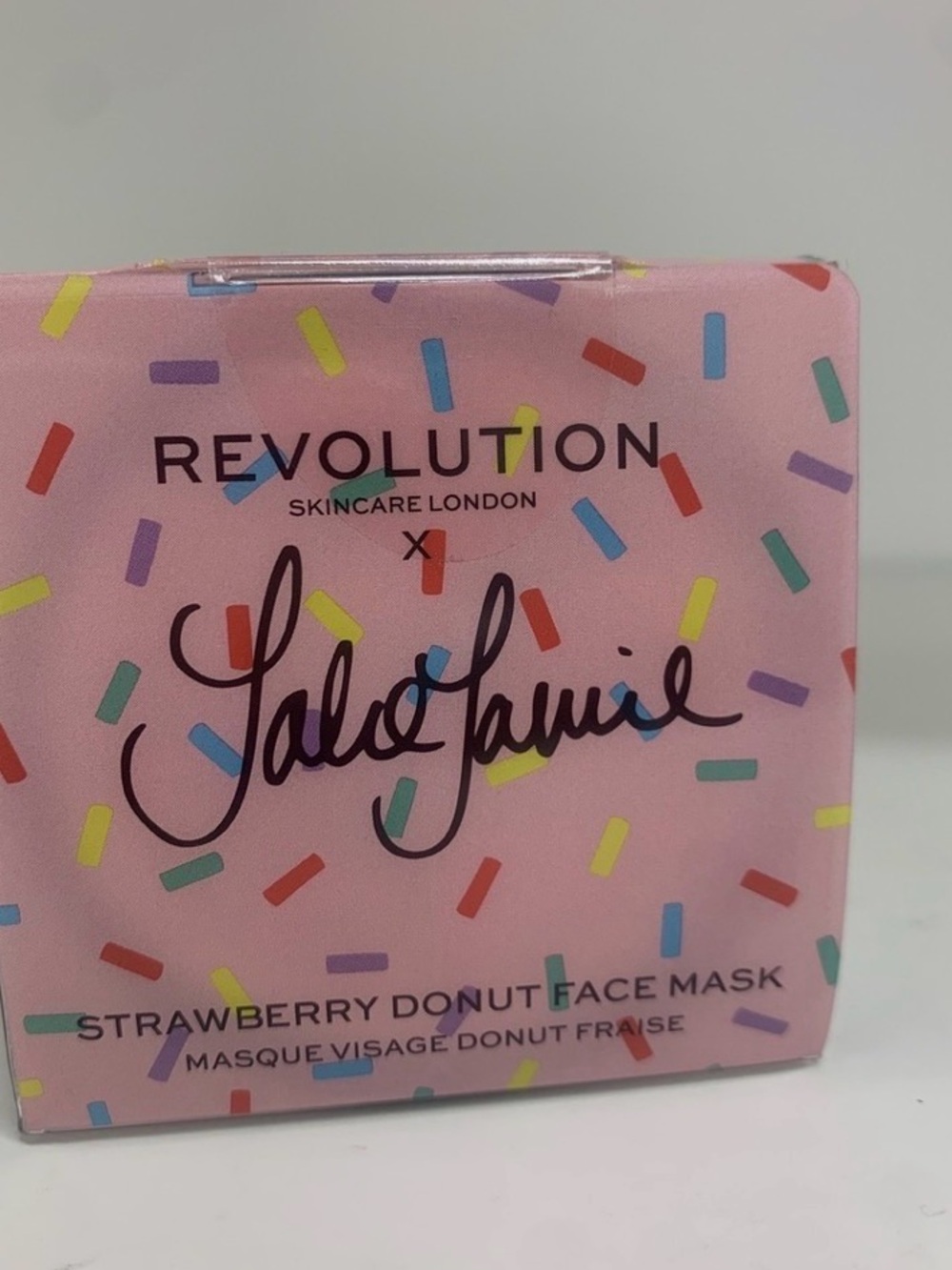 FACE MASK Revolution Strawberry Donut - Pink with Multicolor Sprinkles